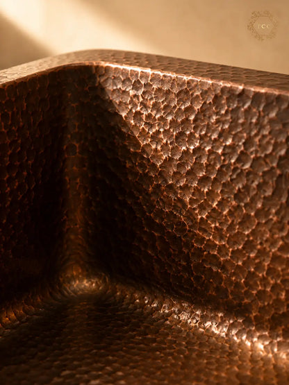 Handcrafted Copper Drop-In Kitchen Sink – 23.5″ × 17.5″ × 8″