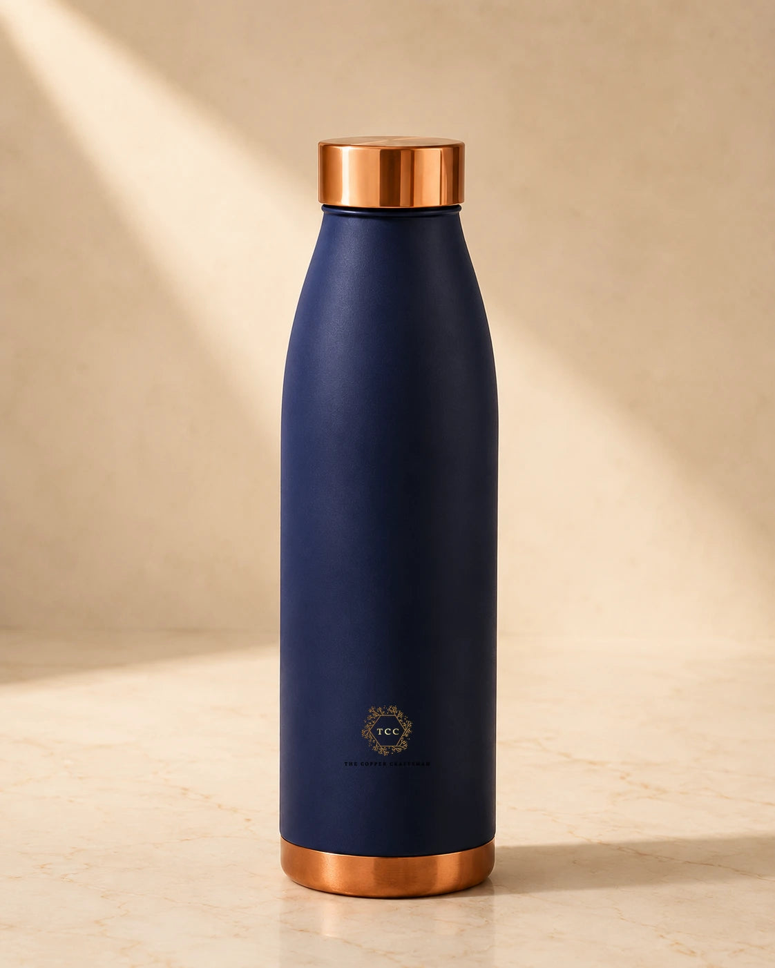 Premium Matte Navy Copper Bottle – 1 Litre