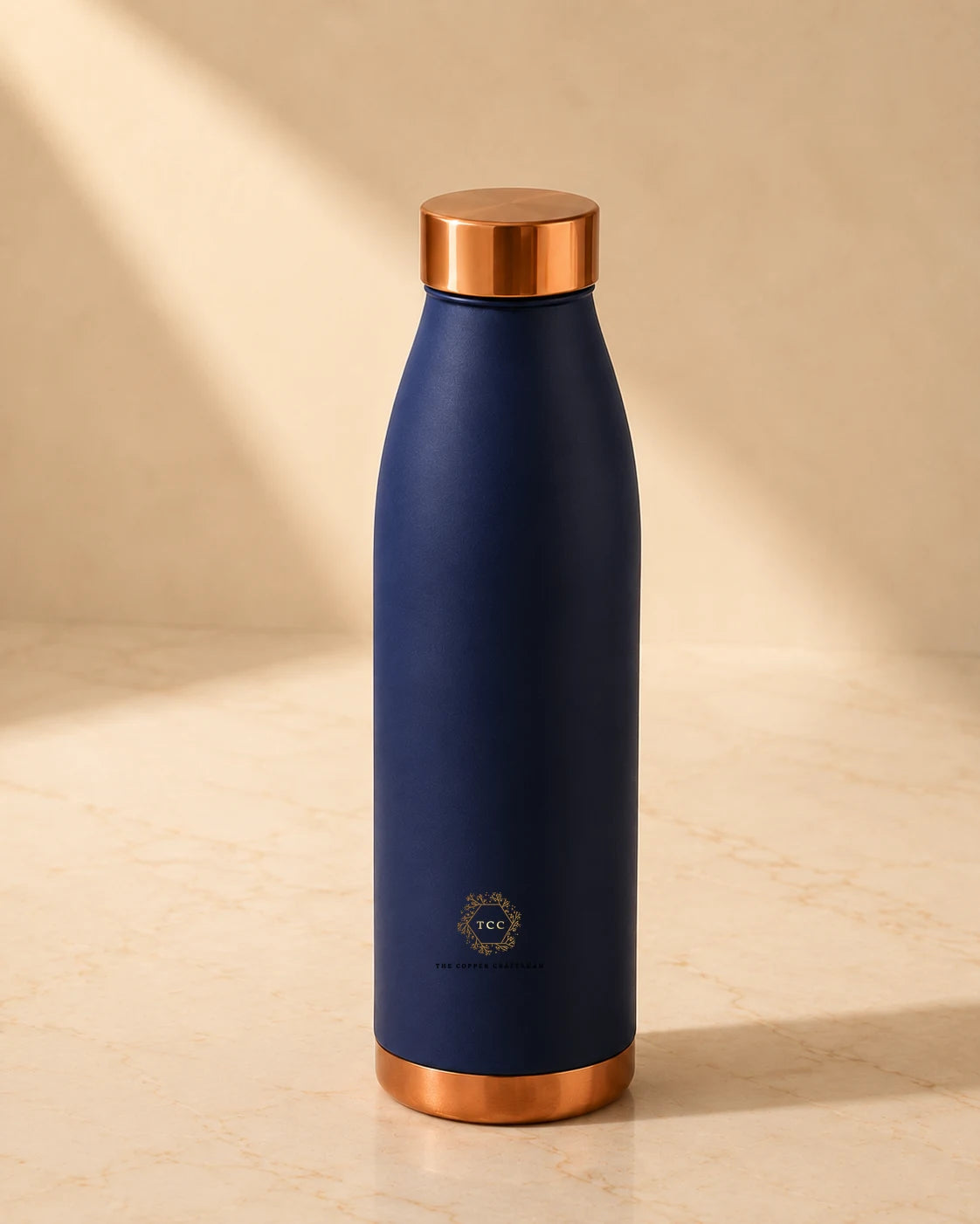 Premium Matte Navy Copper Bottle – 1 Litre