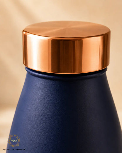 Premium Matte Navy Copper Bottle – 1 Litre