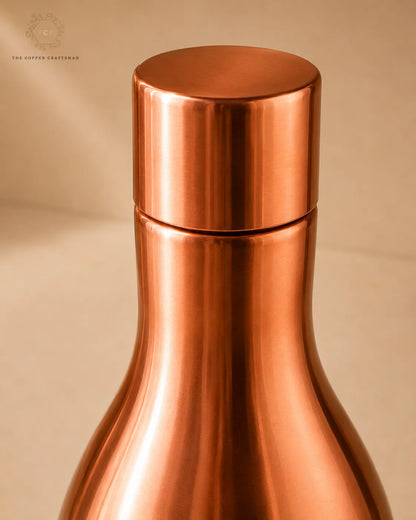 99% Pure Copper Water Bottle – Elegant Curved Design, 950 ML